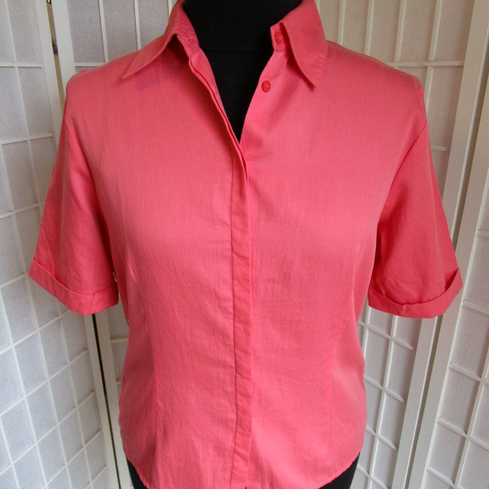 Coral Button Up